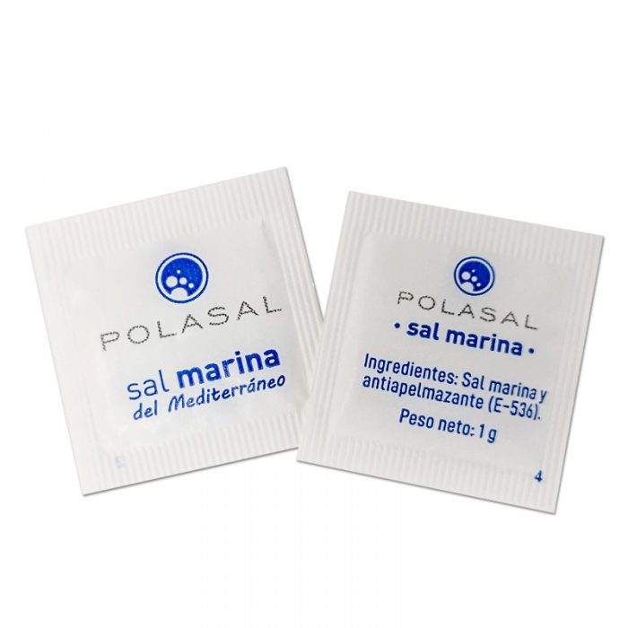 Sobres de sal marina monodosis Polasal